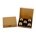 Set of 5 aluminum dice, model D5AG, golden color